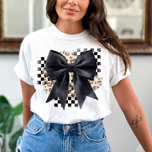 Checkered Bow T-Shirt